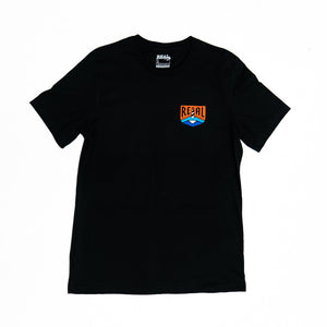 REAL Lighthouse Badge Tee-Vintage Black
