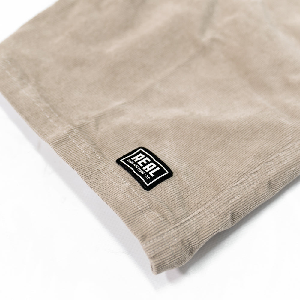 REAL 15 Chords Elastic Waist Shorts-Cement
