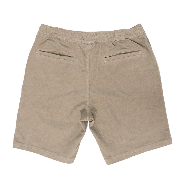 REAL 15 Chords Elastic Waist Shorts-Cement