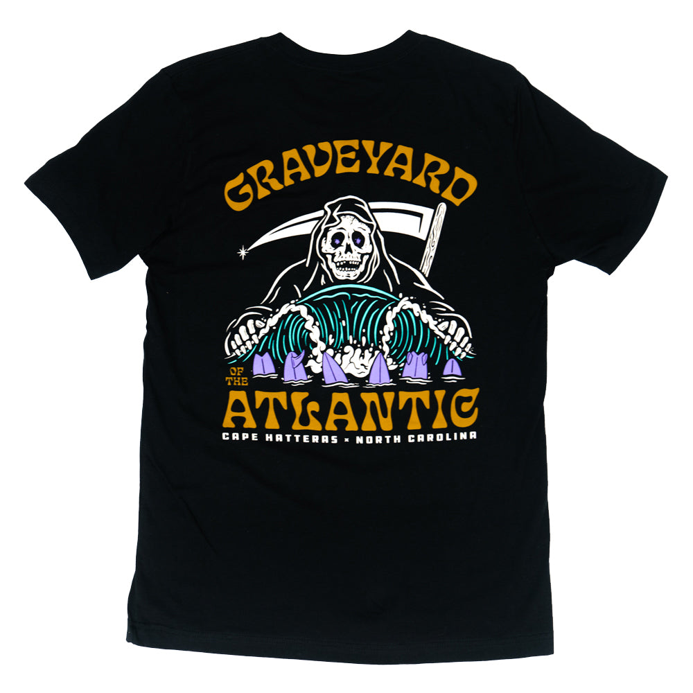 REAL Wave Reaper Tee-Vintage Black