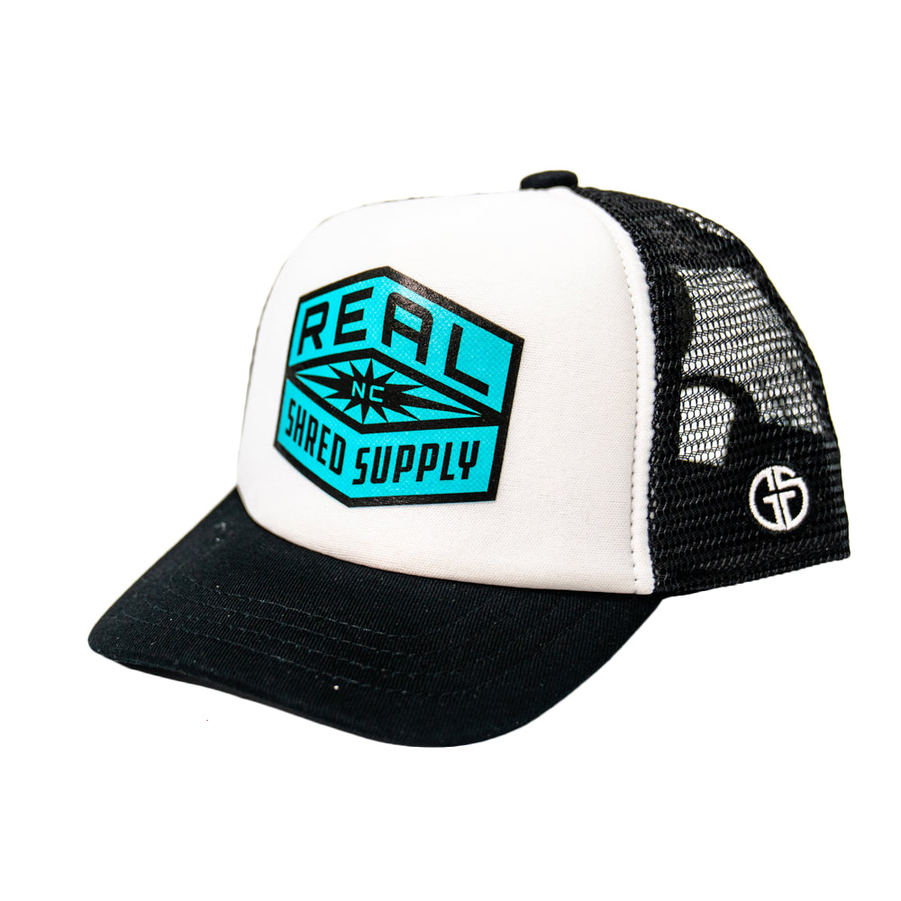 REAL Youth Shred Supply Hat-Black/White
