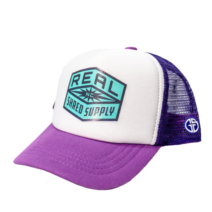 REAL Youth Shred Supply Hat-Purple/White