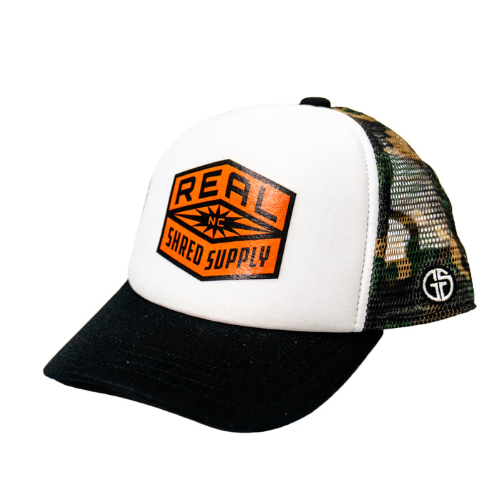 REAL Youth Shred Supply Hat-Camo/Black/White