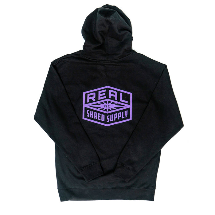 REAL Shred Supply Hoody Sweatshirt-Black