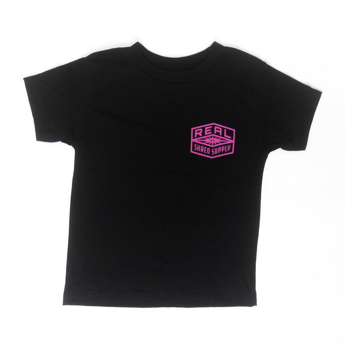REAL Youth Shred Supply Tee-Black