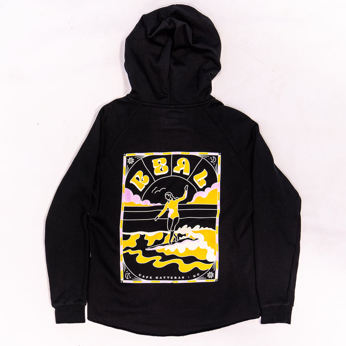 REAL Wmn's Liquid Dreams Sweatshirt-Heather Black