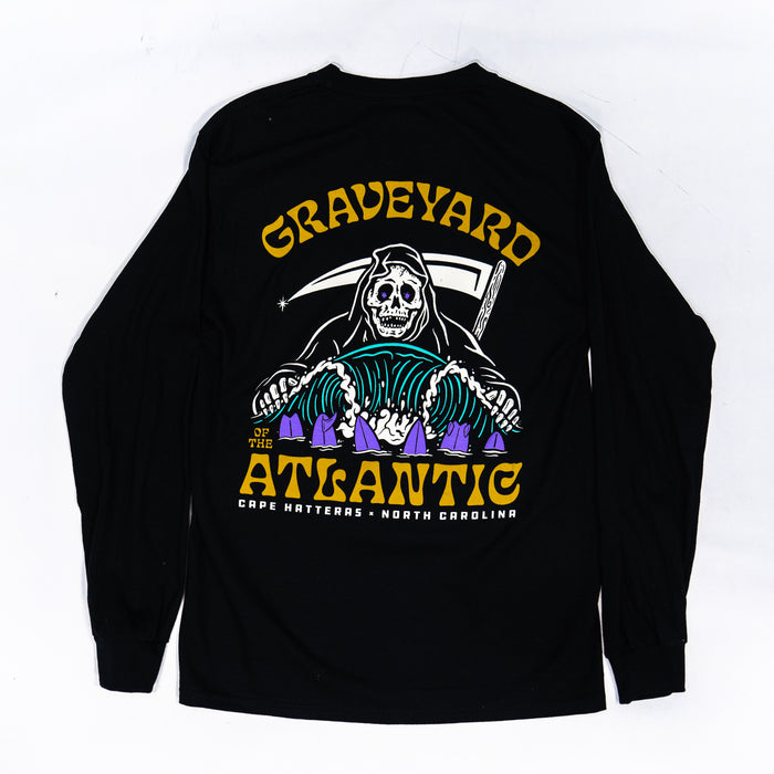 REAL Wave Reaper L/S Tee-Black
