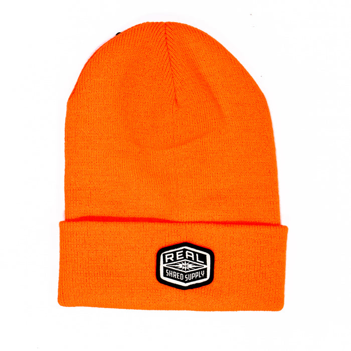 REAL Shred Supply Cuffed Beanie-Blaze Orange