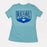 REAL Wmn's Lighthouse Badge Tee-Heather Blue Lagoon