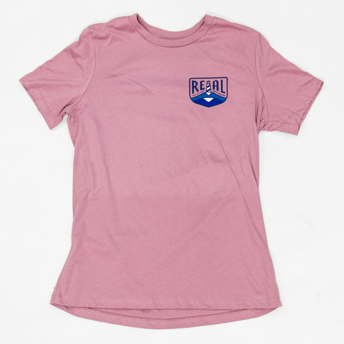 REAL Wmn's Lighthouse Badge Tee-Orchid