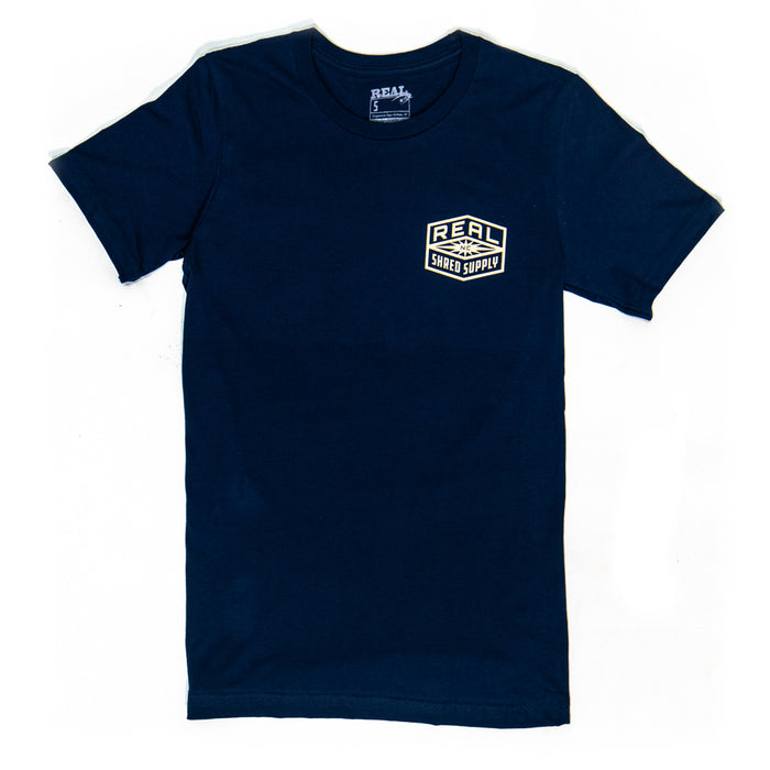 REAL Shred Supply Tee-Navy