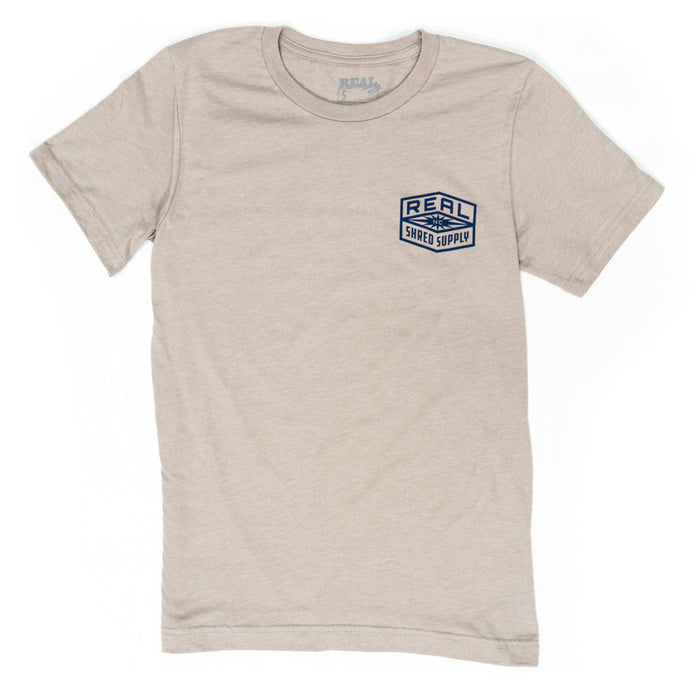 REAL Shred Supply Tee-Heather Stone