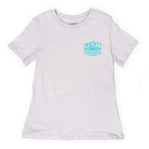 REAL Wmn's Shred Supply Tee-Lavender Dust