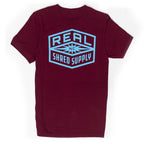 REAL Shred Supply Tee-Maroon