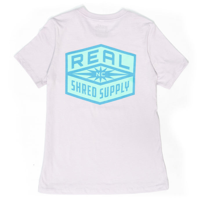 REAL Wmn's Shred Supply Tee-Lavender Dust
