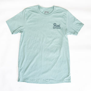 REAL Sunset Session Tee-Dusty Blue— Alternate View