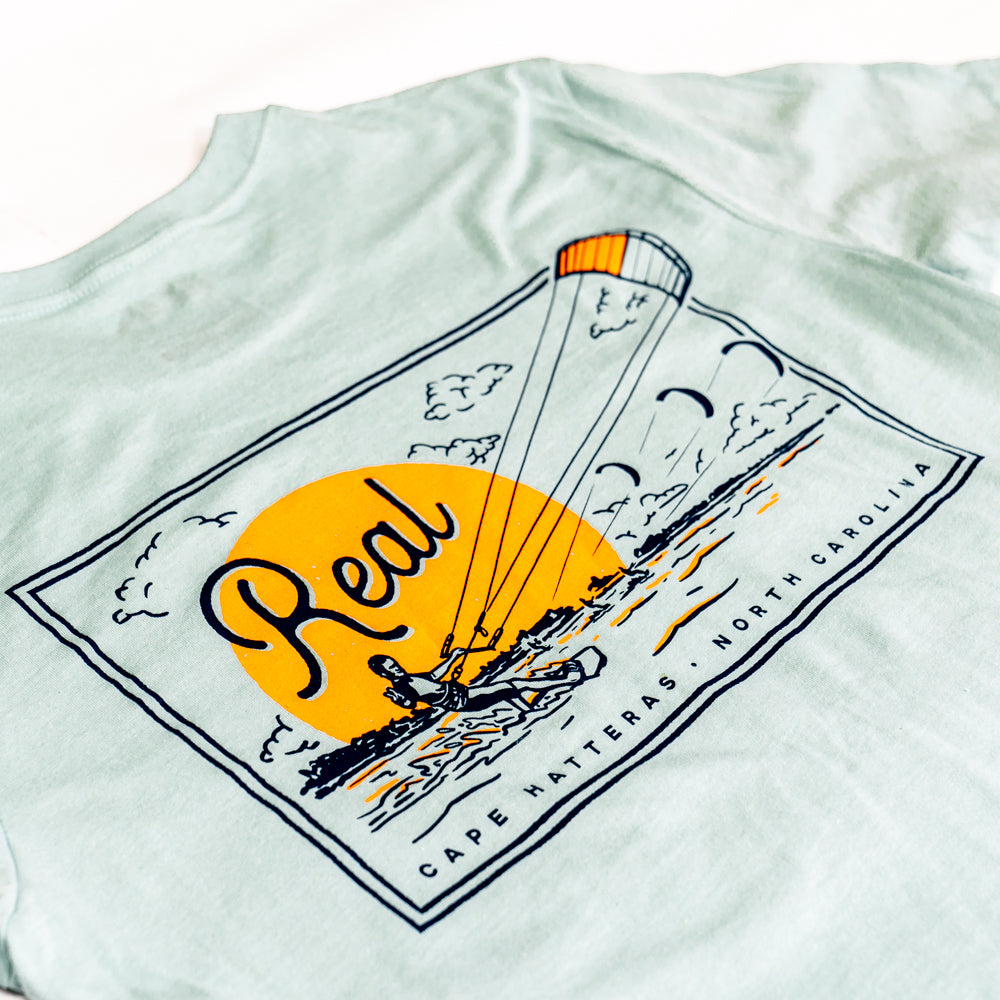 REAL Sunset Session Tee-Dusty Blue