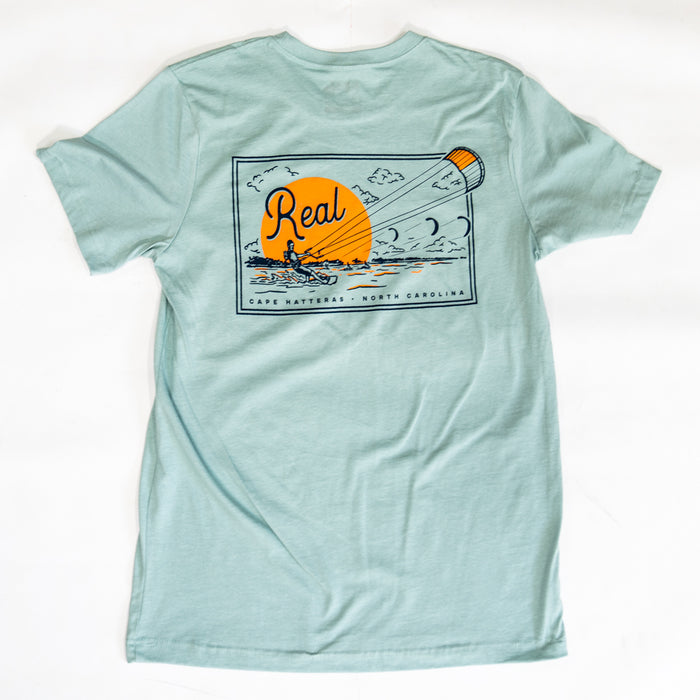 REAL Sunset Session Tee-Dusty Blue