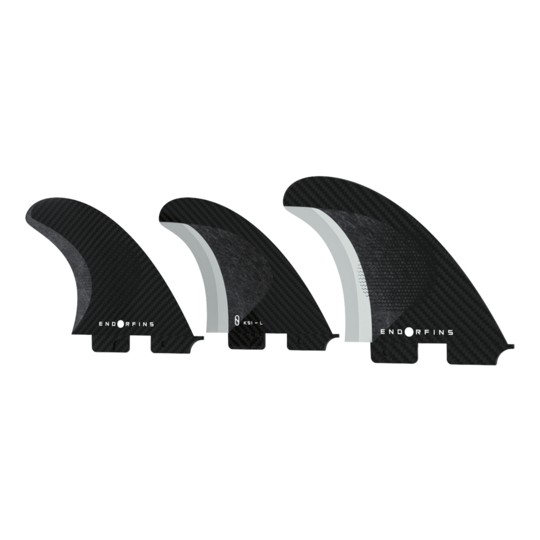 Endorfin Slater KS1 FCS II Tri Fin Set-Black/Black-Large