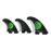 Endorfin Slater KS1 FCS II Tri Fin Set-Black/Green-Small