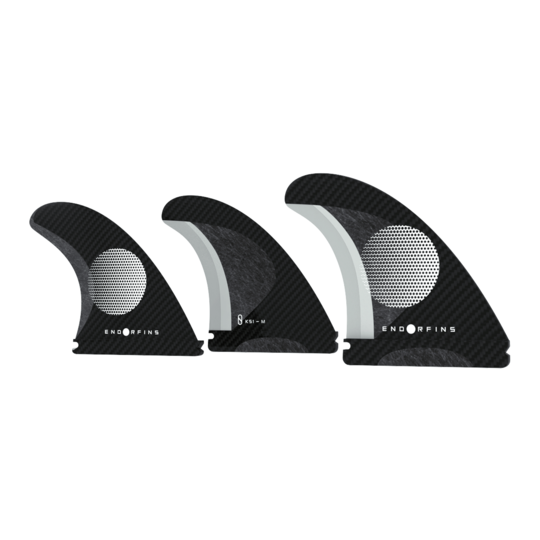 Endorfin KS1 Futures Tri Fin Set-Black/White-Medium