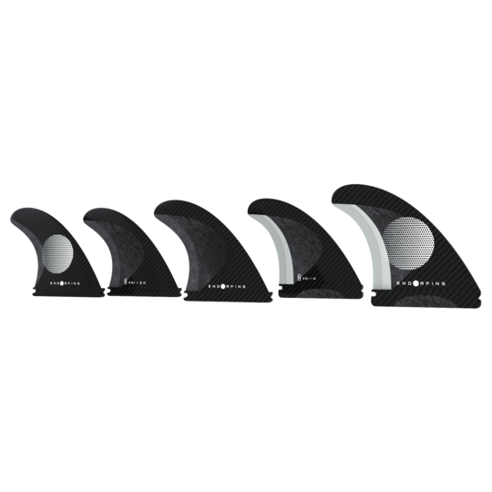 Endorfin Slater KS1 Futures Tri/Quad Fin Set-Black/White-Medium