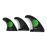 Endorfin KS1 Futures Tri Fin Set-Black/Green-Small