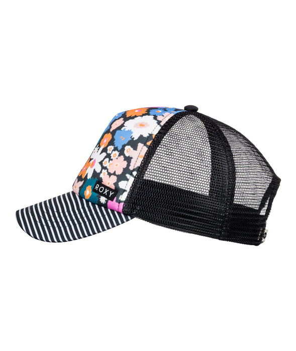 Roxy Honey Coconut Hat-Anthracite Flower Power