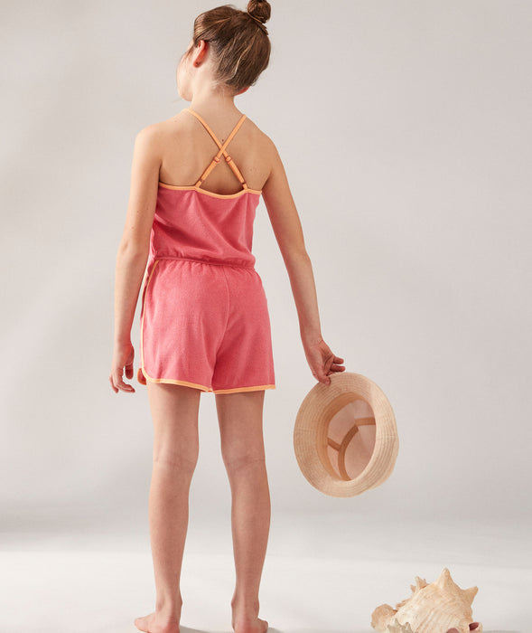 Roxy Glitter In The Air Romper-Sun Kissed Coral