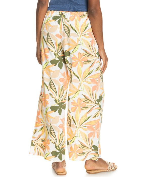 Roxy Midnight Avenue High Pants-Snow White