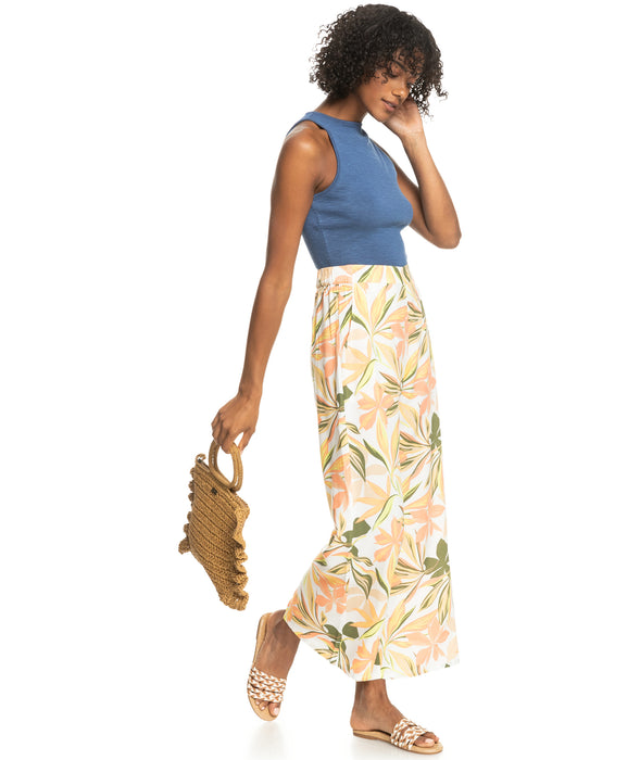 Roxy Midnight Avenue High Pants-Snow White