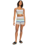 Roxy Best Time Of Day Stripe Shorts-Anthracite