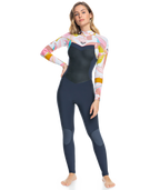 Roxy 4/3 Syncro BZ Wetsuit-Jt Gry/Crl Flm/Tmpl