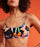 Roxy Color Jam Bralette Top-Anthracite Flower