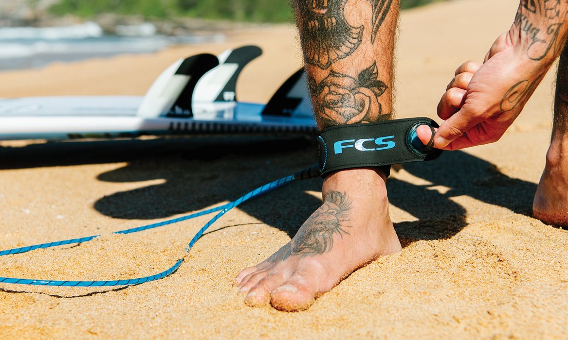 FCS Freedom Helix All Around Ankle Leash-Blue/Black-9'