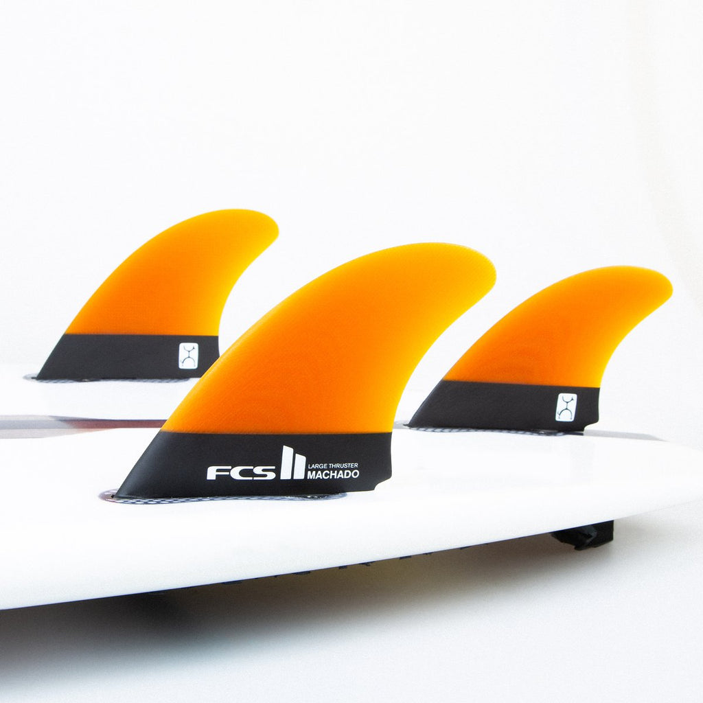 FCS Machado PG Tri Fin Set-Black-Large