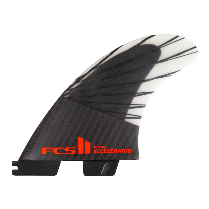 FCS Accelerator PC Carbon Tri Fin Set-Black/Red-Medium