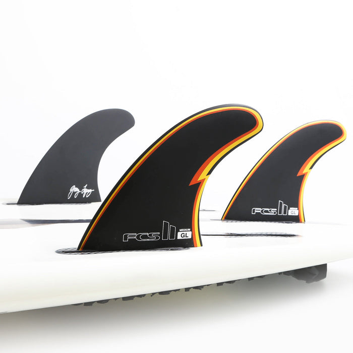 FCS II GL PC Tri Quad Fin Set Black Medium
