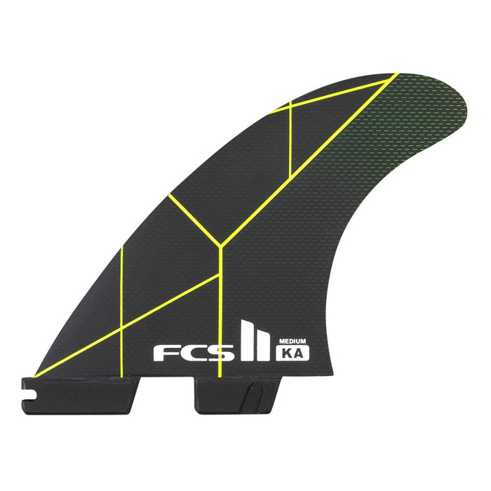 FCS II KA PC Tri Fin Set-Black/Acid-Small
