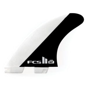 FCS Mick Fanning MF PC Tri Fin Set-Black/White-Medium