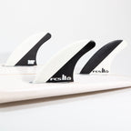 FCS Mick Fanning MF PC Tri Fin Set-Black/White-Medium