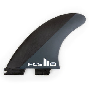 FCS II MF Neo Carbon Tri Fin Set-Black/White-Large