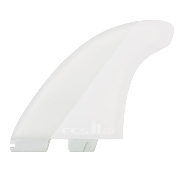 FCS II MF PC Twin + Trailer Fin Set-White-X-Large — REAL Watersports