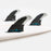 FCS Performer PC Carbon Tri Fin Set-Black/Teal-Medium