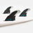 FCS Performer PC Carbon Tri Fin Set-Black/Teal-Large