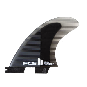 FCS Reactor PC Tri Fin Set-Charcoal/Black-Small