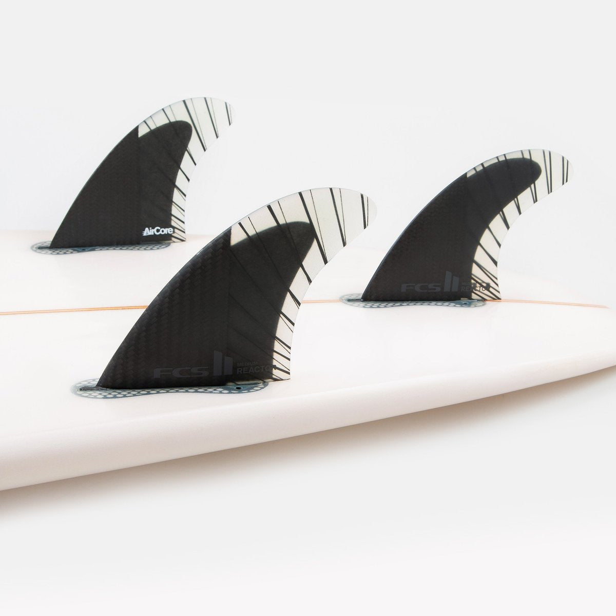 FCS Reactor PC Carbon Tri Fin Set-Black/Charcoal-Medium