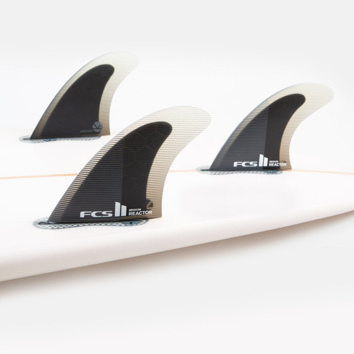 FCS Reactor PC Tri Fin Set-Charcoal/Black-Medium