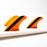 FCS ARC PC Tri Fin Set-Orange-Medium