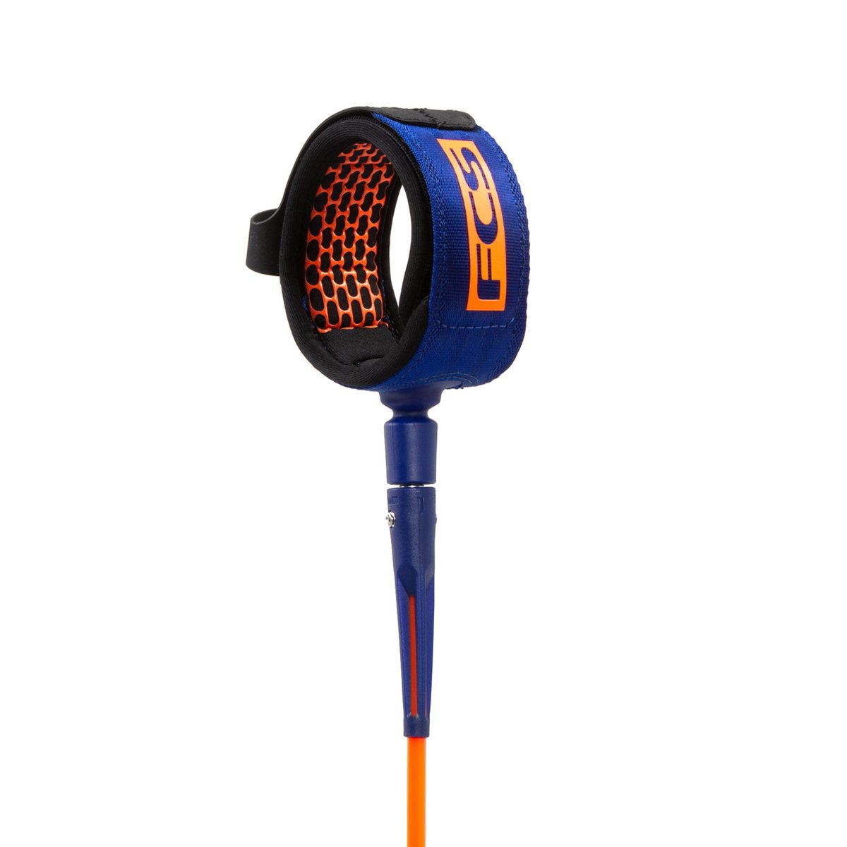 FCS All Round Essential Leash-7' x 7mm-Blood Orange/Navy